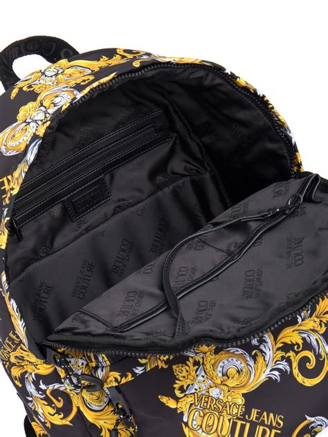 versace barocco print backpack colour blue for sale au|Versace Backpacks for Men .